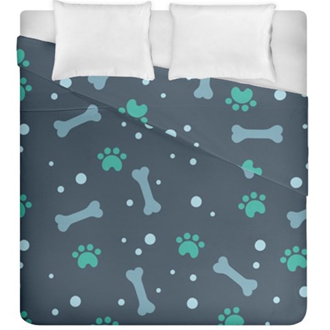 Bons Foot Prints Pattern Background Duvet Cover Double Side (King Size) from ArtsNow.com