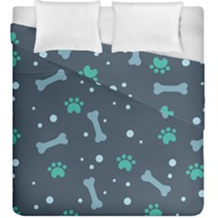 Bons Foot Prints Pattern Background Duvet Cover Double Side (King Size) from ArtsNow.com