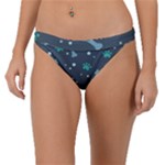 Bons Foot Prints Pattern Background Band Bikini Bottoms