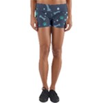 Bons Foot Prints Pattern Background Yoga Shorts