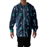 Bons Foot Prints Pattern Background Kids  Hooded Windbreaker