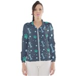 Bons Foot Prints Pattern Background Women s Windbreaker