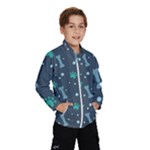 Bons Foot Prints Pattern Background Kids  Windbreaker