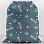 Bons Foot Prints Pattern Background Drawstring Bag (Large)