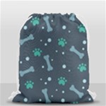 Bons Foot Prints Pattern Background Drawstring Bag (Small)