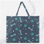 Bons Foot Prints Pattern Background Zipper Large Tote Bag