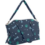 Bons Foot Prints Pattern Background Canvas Crossbody Bag