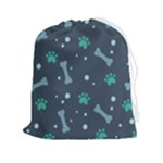 Bons Foot Prints Pattern Background Drawstring Pouch (2XL)