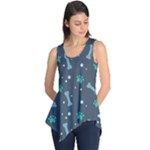 Bons Foot Prints Pattern Background Sleeveless Tunic