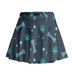 Bons Foot Prints Pattern Background Mini Flare Skirt