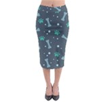 Bons Foot Prints Pattern Background Midi Pencil Skirt