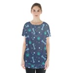 Bons Foot Prints Pattern Background Skirt Hem Sports Top