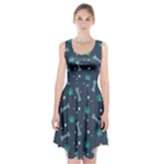 Bons Foot Prints Pattern Background Racerback Midi Dress