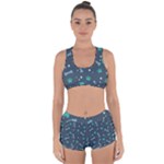 Bons Foot Prints Pattern Background Racerback Boyleg Bikini Set