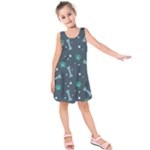 Bons Foot Prints Pattern Background Kids  Sleeveless Dress