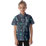 Bons Foot Prints Pattern Background Kids  Short Sleeve Shirt