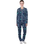 Bons Foot Prints Pattern Background Casual Jacket and Pants Set