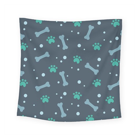 Bons Foot Prints Pattern Background Square Tapestry (Small) from ArtsNow.com