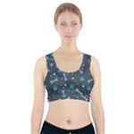 Bons Foot Prints Pattern Background Sports Bra With Pocket