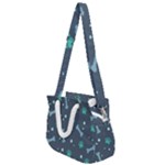 Bons Foot Prints Pattern Background Rope Handles Shoulder Strap Bag