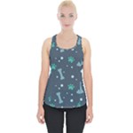 Bons Foot Prints Pattern Background Piece Up Tank Top