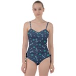 Bons Foot Prints Pattern Background Sweetheart Tankini Set