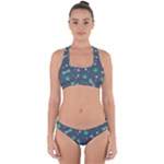 Bons Foot Prints Pattern Background Cross Back Hipster Bikini Set