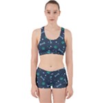 Bons Foot Prints Pattern Background Work It Out Gym Set