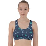 Bons Foot Prints Pattern Background Back Weave Sports Bra