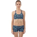 Bons Foot Prints Pattern Background Back Web Gym Set