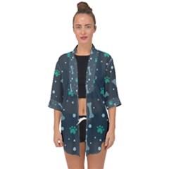 Open Front Chiffon Kimono 