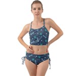 Bons Foot Prints Pattern Background Mini Tank Bikini Set