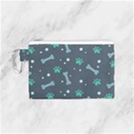 Bons Foot Prints Pattern Background Canvas Cosmetic Bag (Small)