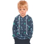 Bons Foot Prints Pattern Background Kids  Overhead Hoodie