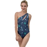 Bons Foot Prints Pattern Background To One Side Swimsuit