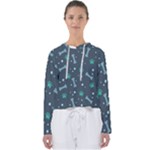 Bons Foot Prints Pattern Background Women s Slouchy Sweat