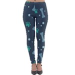 Bons Foot Prints Pattern Background Lightweight Velour Leggings