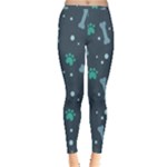 Bons Foot Prints Pattern Background Inside Out Leggings
