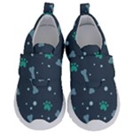Bons Foot Prints Pattern Background Kids  Velcro No Lace Shoes