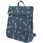 Bons Foot Prints Pattern Background Flap Top Backpack