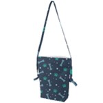 Bons Foot Prints Pattern Background Folding Shoulder Bag