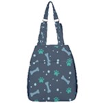 Bons Foot Prints Pattern Background Center Zip Backpack