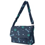 Bons Foot Prints Pattern Background Full Print Messenger Bag (S)