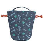 Bons Foot Prints Pattern Background Drawstring Bucket Bag