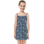 Bons Foot Prints Pattern Background Kids  Summer Sun Dress