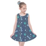 Bons Foot Prints Pattern Background Kids  Summer Dress