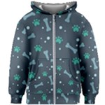 Bons Foot Prints Pattern Background Kids  Zipper Hoodie Without Drawstring