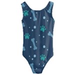 Bons Foot Prints Pattern Background Kids  Cut-Out Back One Piece Swimsuit