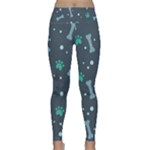 Bons Foot Prints Pattern Background Lightweight Velour Classic Yoga Leggings