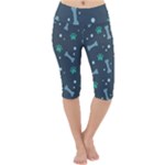 Bons Foot Prints Pattern Background Lightweight Velour Cropped Yoga Leggings